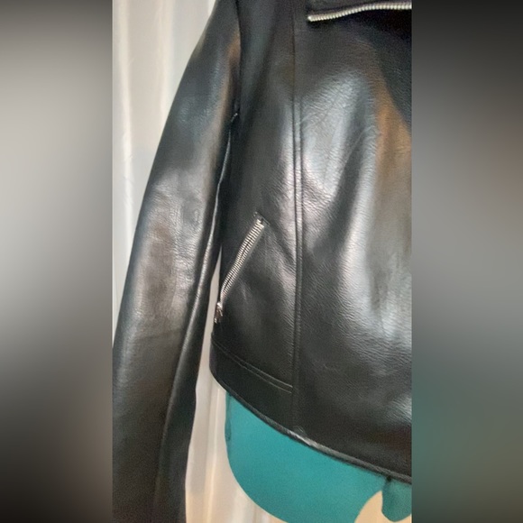 MAY SALE SALE!!! See video,Biker Jacket, leather jacket,black jacket,warm jacket - Picture 5 of 5